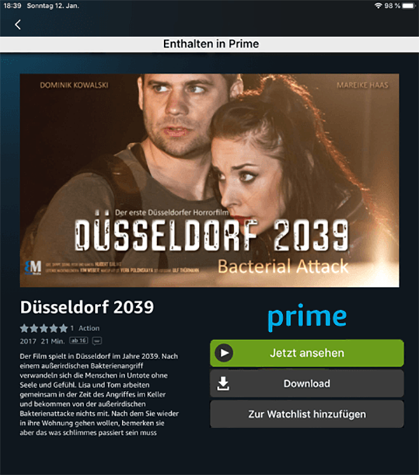 Düsseldorf 2039 Bacterial Attack - der erste Düsseldorfer Horrorfilm